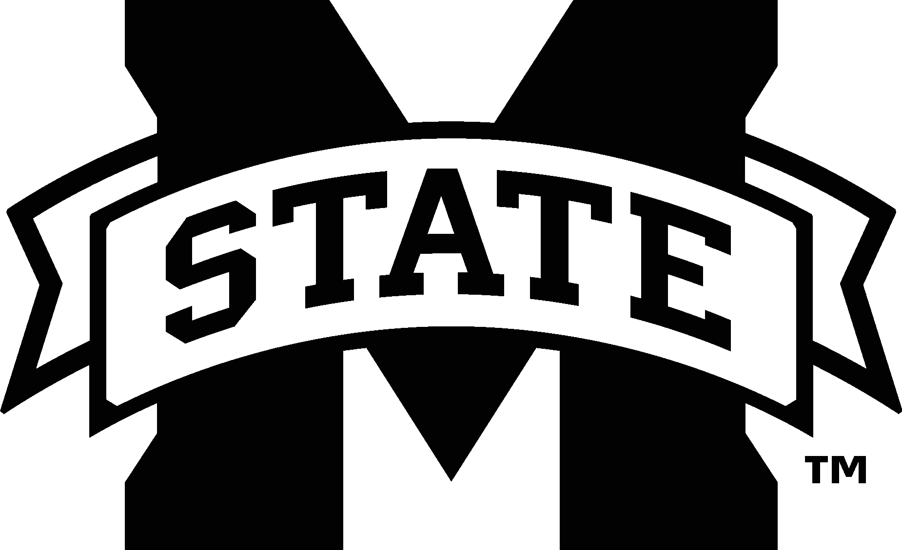 Mississippi State Bulldogs  Black Logo Vector Logo